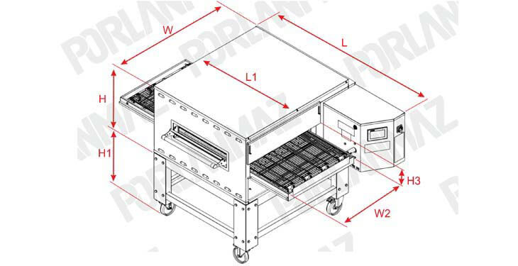 Conveyor oven for pizza